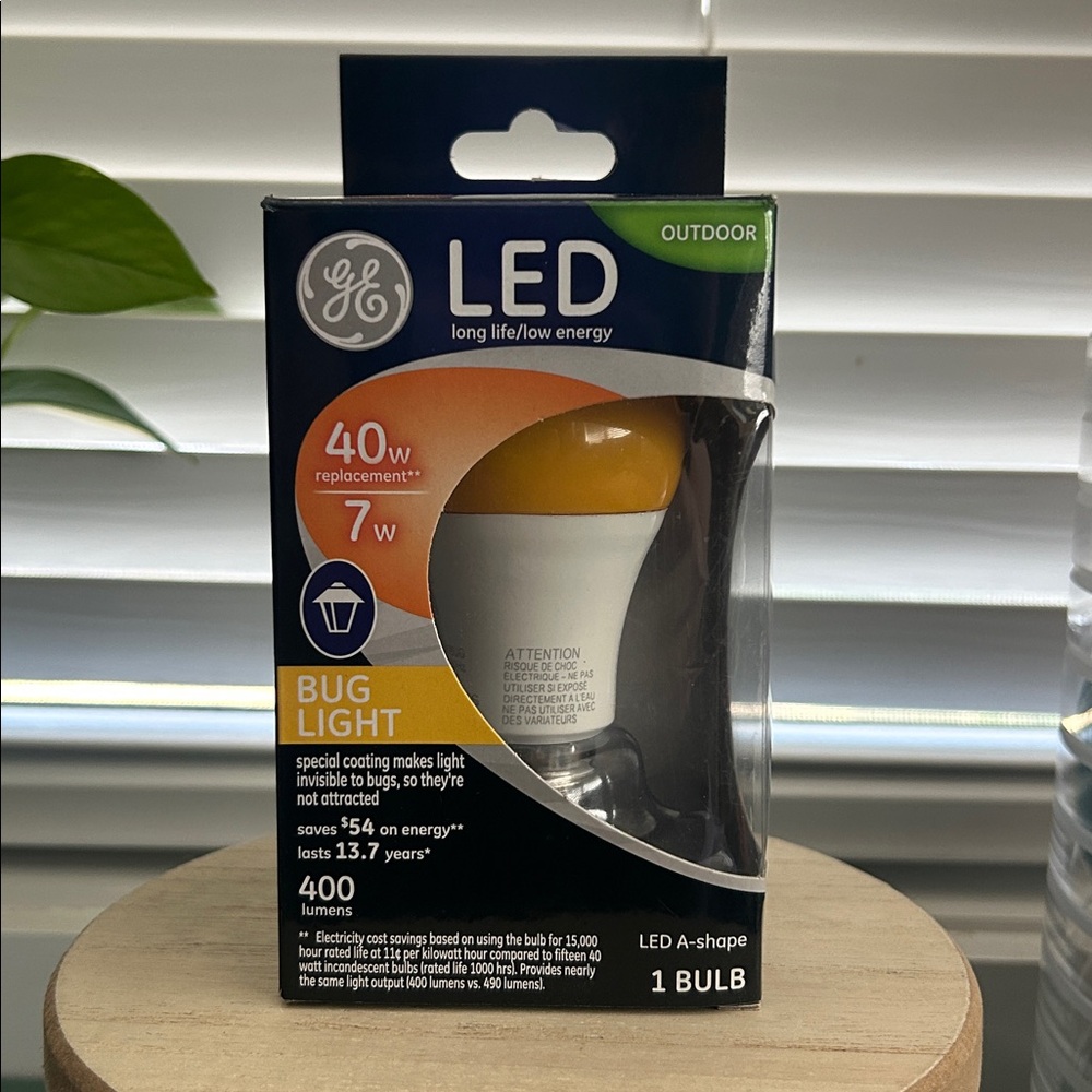GE LED Bug Light Bulb - Yellow NIB